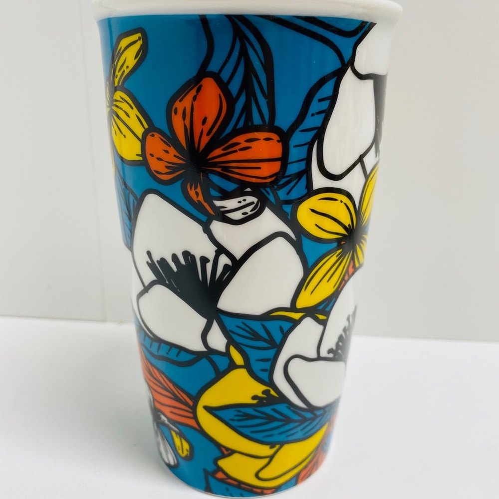 Hawaiian Flowers Starbucks Ceramic 12oz Tumbler